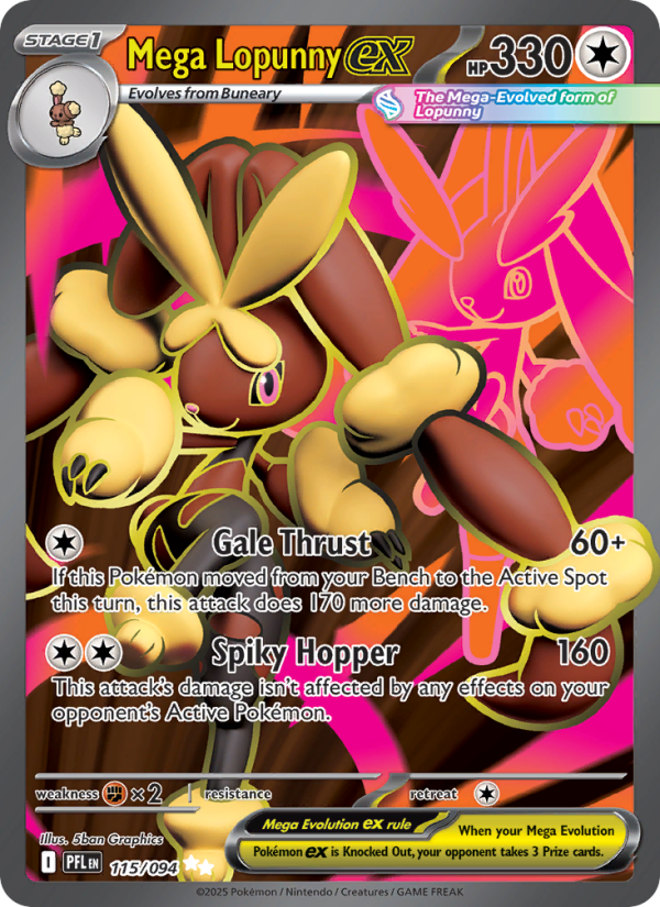 Mega Lopunny ex - 115/94 - ME02: Phantasmal Flames (Ultra Rare) — ME02: Phantasmal Flames