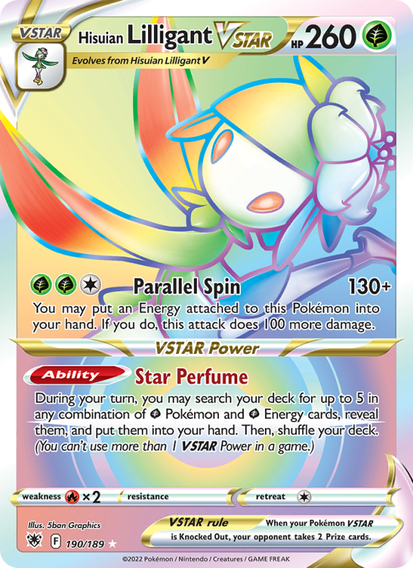 Hisuian Lilligant VSTAR - 190/189 - SWSH10: Astral Radiance (Secret Rare) — SWSH10: Astral Radiance