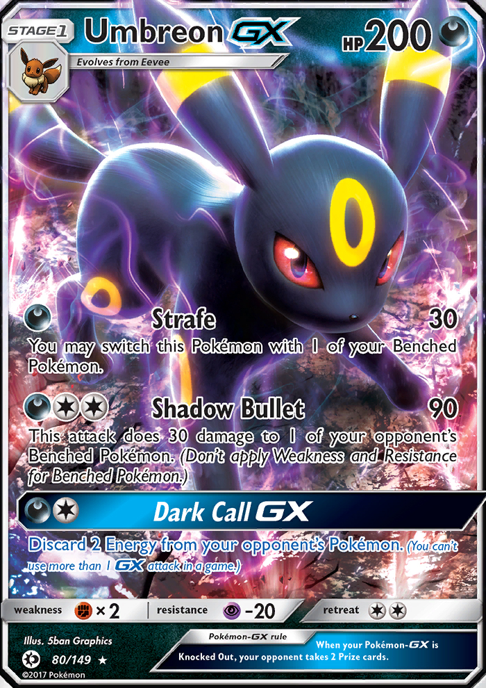 Umbreon GX - 80/149 - SM1: Sun & Moon (Ultra Rare) — SM Base Set