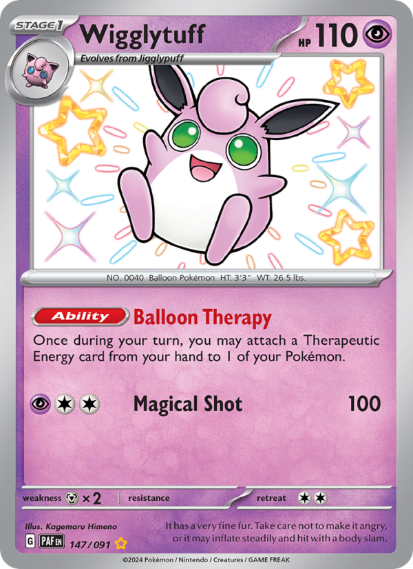 Wigglytuff - 147/91 - SV04.5: Paldean Fates (Shiny rare) — SV: Paldean Fates