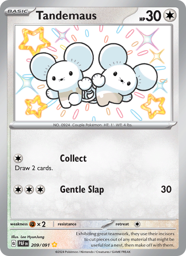 Tandemaus - 209/91 - SV04.5: Paldean Fates (Shiny rare) — SV: Paldean Fates