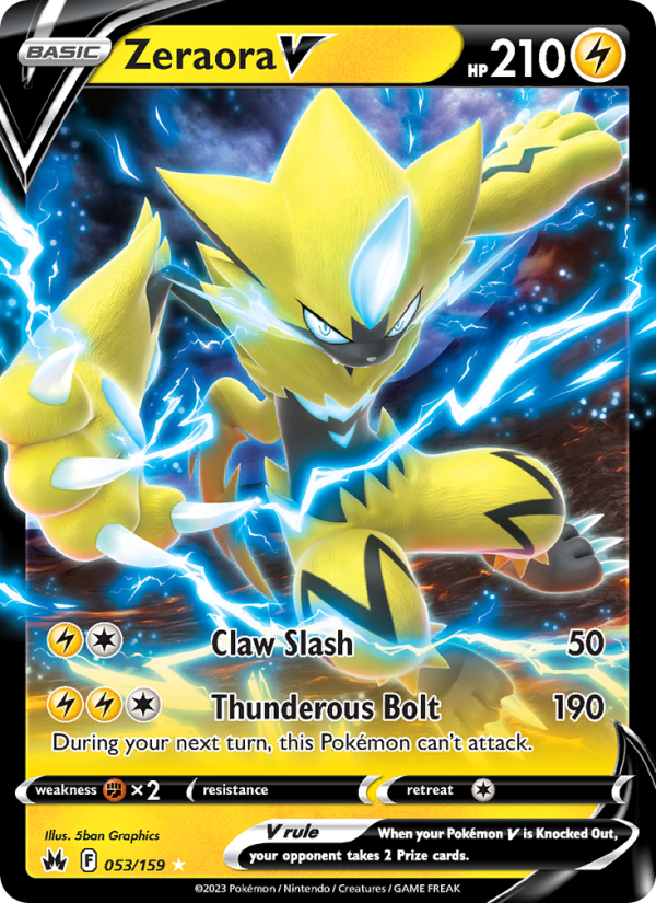 Zeraora V - 053/159 - SWSH12.5: Crown Zenith (Holo Rare V) — Crown Zenith