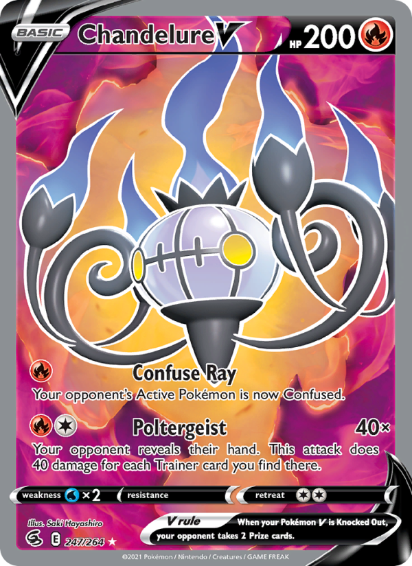 Chandelure V - 247/264 - SWSH8: Fusion Strike (Ultra Rare) — SWSH08: Fusion Strike