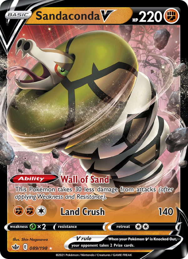 Sandaconda V - 89/198 - SWSH6: Chilling Reign (Holo Rare V) — SWSH06: Chilling Reign