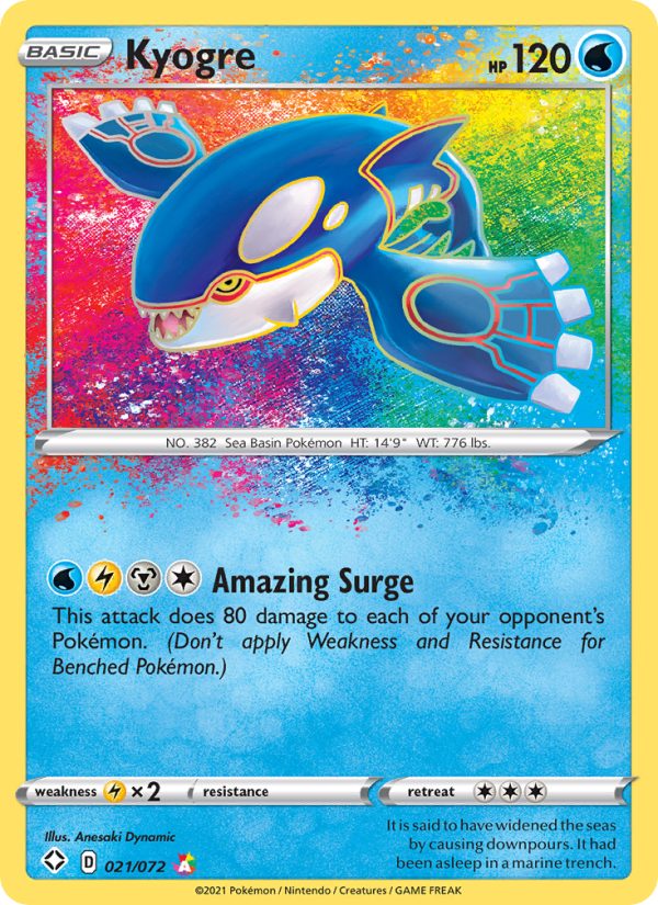 Kyogre - 21/72 - SWSH4.5: Shining Fates (Amazing Rare) — Shining Fates