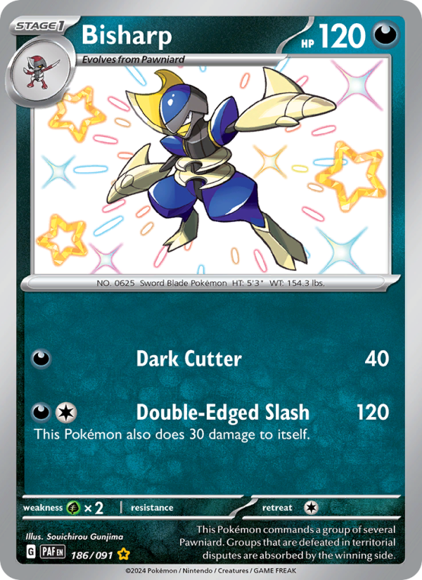 Bisharp - 186/91 - SV04.5: Paldean Fates (Shiny rare) — SV: Paldean Fates