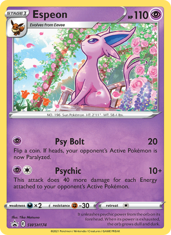 Espeon - SWSH174/107 - SWSHP: SWSH Black Star Promos (None) — SWSH: Sword & Shield Promo Cards