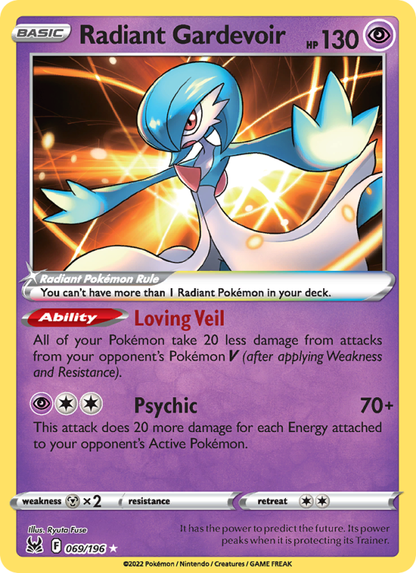 Radiant Gardevoir - 069/196 - SWSH11: Lost Origin (Radiant Rare) — SWSH11: Lost Origin