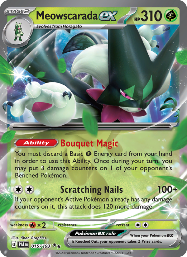 Meowscarada ex - 015/193 - SV02: Paldea Evolved (Double rare) — SV02: Paldea Evolved