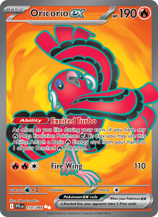 Oricorio ex - 110/94 - ME02: Phantasmal Flames (Ultra Rare) — ME02: Phantasmal Flames