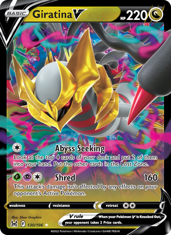 Giratina V - 130/196 - SWSH11: Lost Origin (Holo Rare V) — SWSH11: Lost Origin