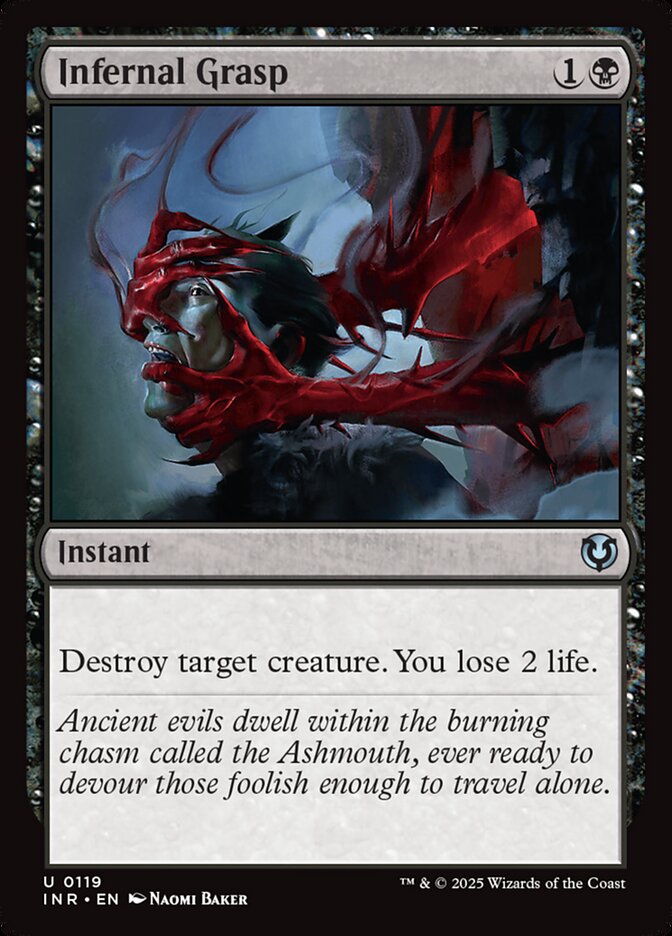 Infernal Grasp - 119 (uncommon) Foil — NEGRO