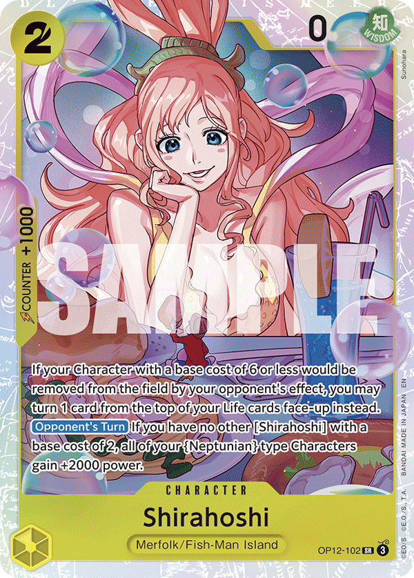 Shirahoshi - OP12-102 - LEGACY OF THE MASTER [OP12] (SR) — OP 12: Legacy of the Master