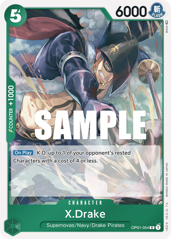 X.Drake - OP01-054 - ROMANCE DAWN [OP01] (R) — OP 01: Romance Dawn