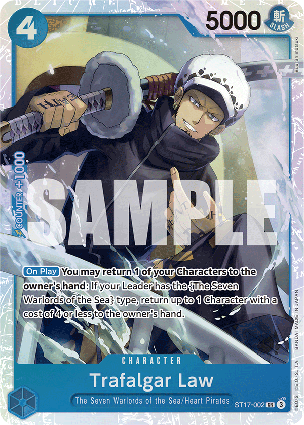 Trafalgar Law - ST17-002 - Blue Donquixote Doflamingo [ST17] (SR) — Starter Deck 17: BLUE Donquixote Doflamingo