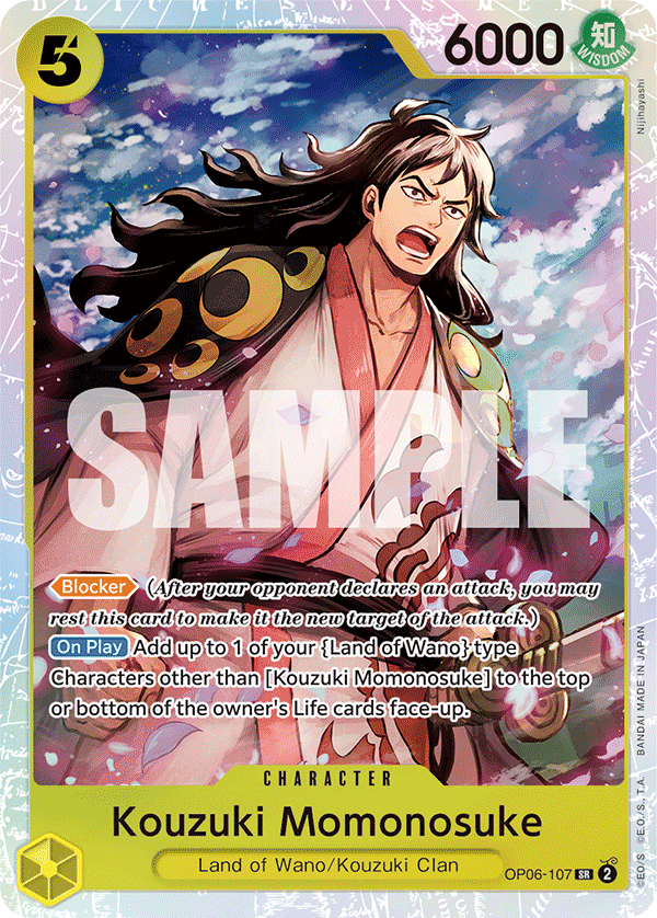 Kouzuki Momonosuke - OP06-107 - WINGS OF THE CAPTAIN[OP06] (SR) — 