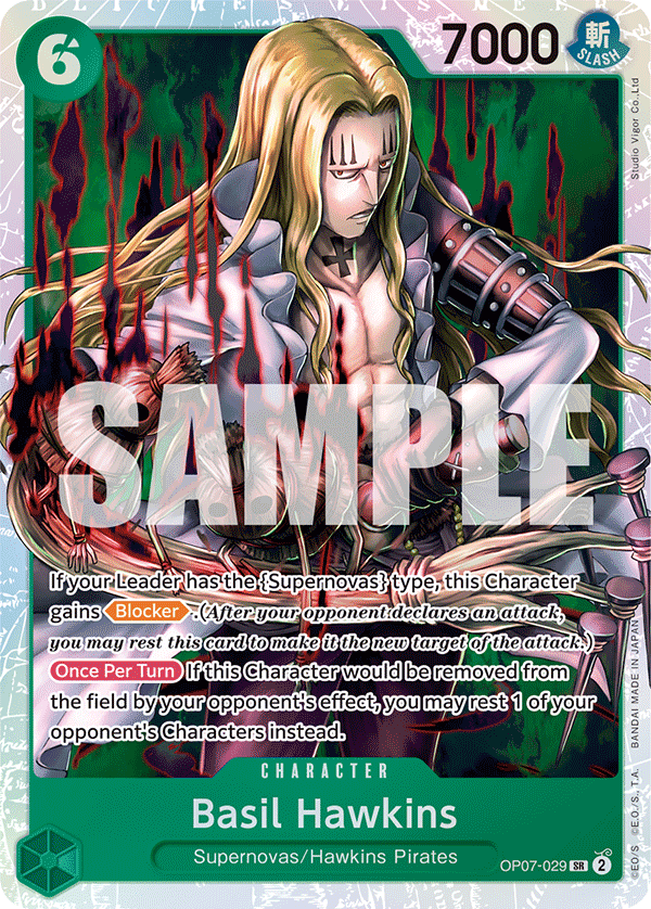 Basil Hawkins - OP07-029 - 500 YEARS IN THE FUTURE [OP07] (SR) (Reprint) — OP 07: 500 Years in the Future