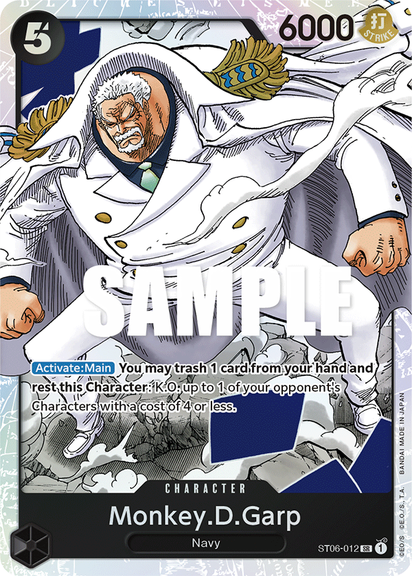 Monkey.D.Garp - ST06-012 - Absolute Justice [ST06] (SR) — Starter Deck 6: Absolute Justice