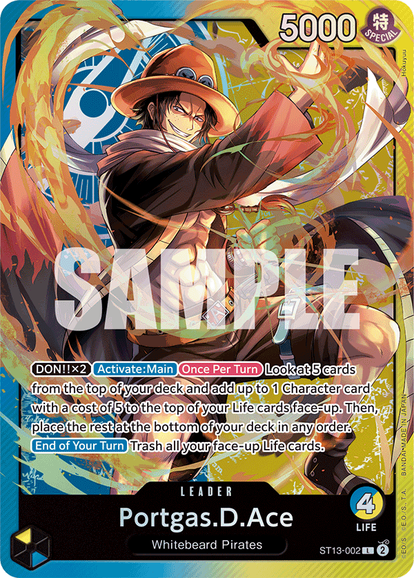 Portgas.D.Ace - ST13-002 - The Three Brothers[ST13] (L) — Ultra Deck: The Three Brothers