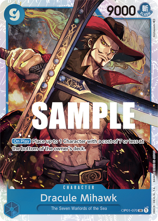 Dracule Mihawk - OP01-070 - ROMANCE DAWN [OP01] (SR) — OP 01: Romance Dawn