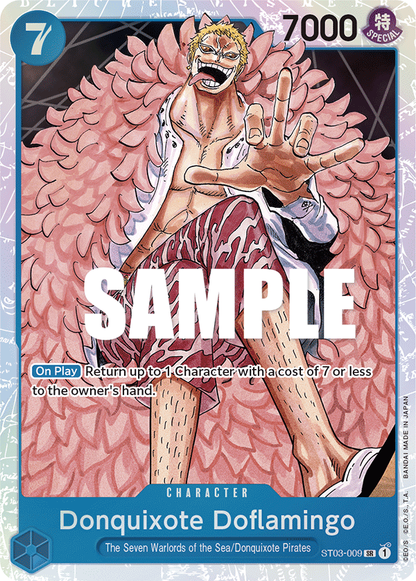 Donquixote Doflamingo - ST03-009 - The Seven Warlords of the Sea[ST03] (SR) — Starter Deck 3: The Seven Warlords of The Sea