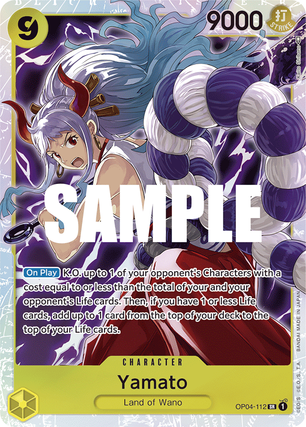 Yamato - OP04-112 - KINGDOMS OF INTRIGUE [OP04] (SR) — OP 04: Kingdoms of Intrigue