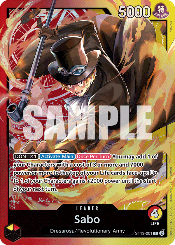 Sabo - ST13-001 - The Three Brothers[ST13] (L) — Ultra Deck: The Three Brothers