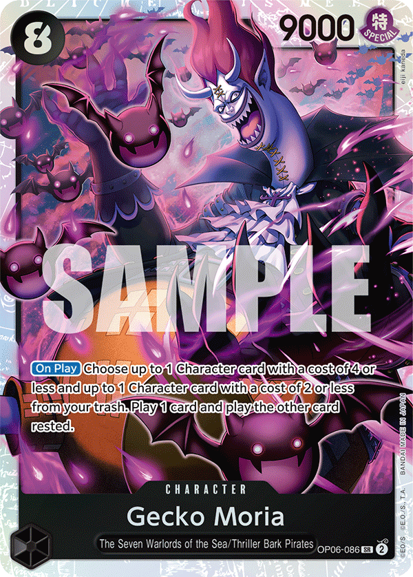 Gecko Moria - OP06-086 - WINGS OF THE CAPTAIN[OP06] (SR) — OP 06: Wings of the Captain