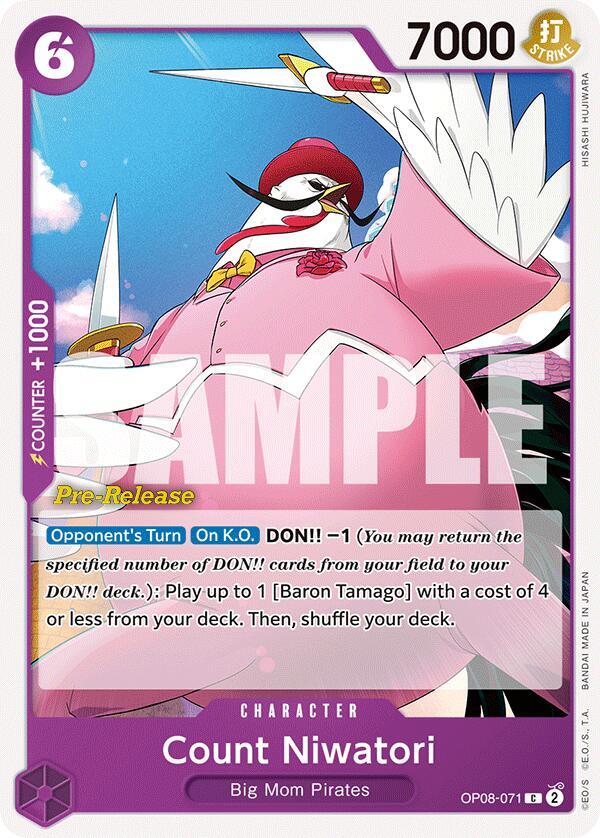 Count Niwatori - Two Legends Pre-Release Cards (OP08 PRE) — Two Legends Pre-Release Cards