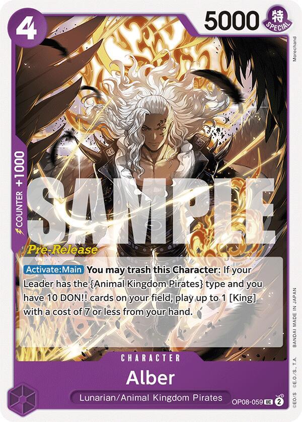 Alber - Two Legends Pre-Release Cards (OP08 PRE) — Two Legends Pre-Release Cards