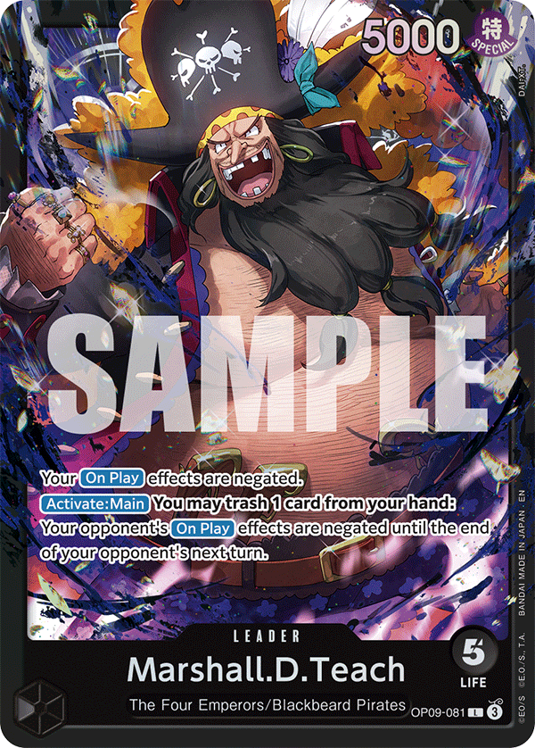 Marshall.D.Teach - OP09-081 - BLACK Marshall.D.Teach [ST27] (L) FOIL — Starter Deck 27: BLACK Marshall.D.Teach