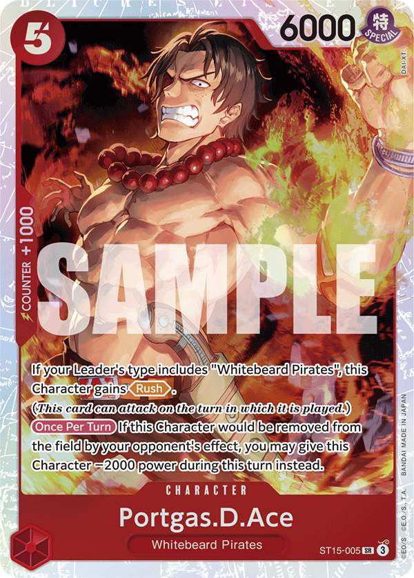 Portgas.D.Ace - ST15-005 - Red Edward.Newgate [ST15] (SR) — Starter Deck 15: RED Edward.Newgate