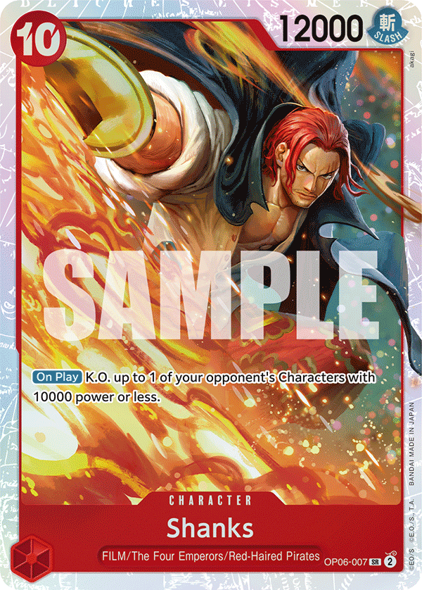 Shanks - OP06-007 - WINGS OF THE CAPTAIN[OP06] (SR) — OP 06: Wings of the Captain