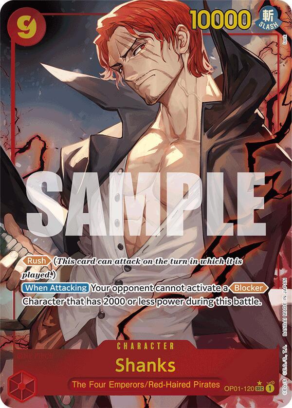 Shanks (OP01-120) (Alternate Art) - Premium Booster -The Best- (PRB-01) — Premium Booster -The Best-