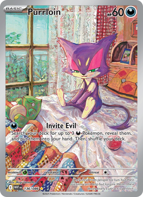 Purrloin - 136/86 - SV10.5W: White Flare (Illustration rare) — SV: White Flare