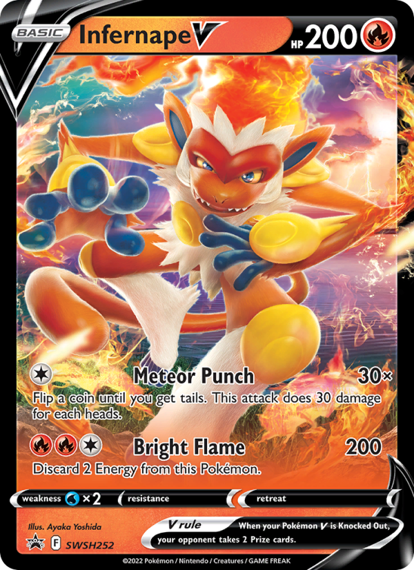 Infernape V - SWSH252/107 - SWSHP: SWSH Black Star Promos (None) — SWSH: Sword & Shield Promo Cards
