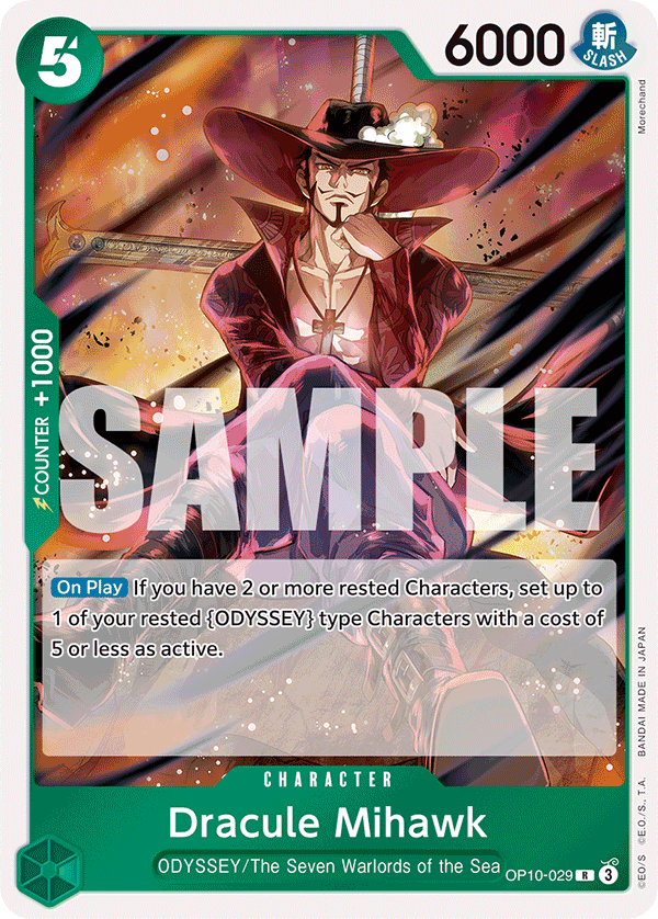 Dracule Mihawk - OP10-029 - ROYAL BLOOD [OP10] (R) — OP 10: Royal Blood