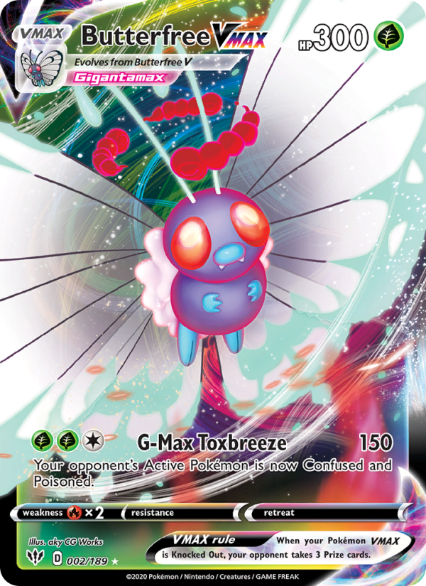 Butterfree VMAX - 2/189 - SWSH3: Darkness Ablaze (Holo Rare VMAX) — SWSH03: Darkness Ablaze