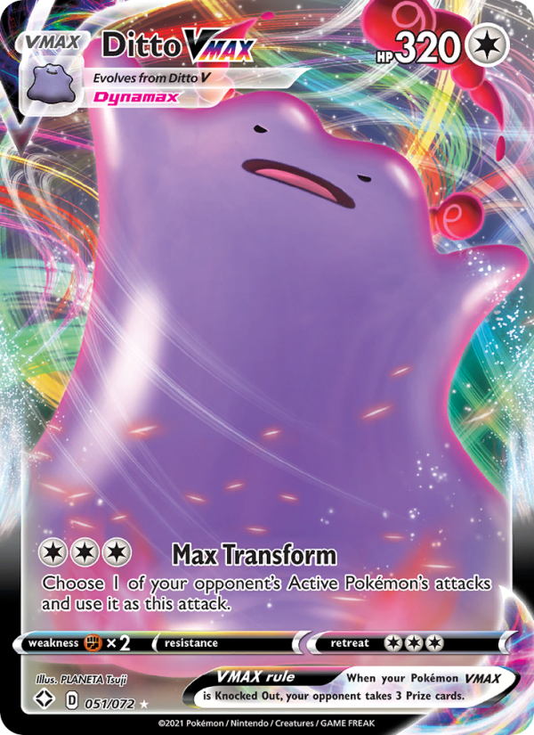Ditto VMAX - 51/72 - SWSH4.5: Shining Fates (Holo Rare VMAX) — Shining Fates