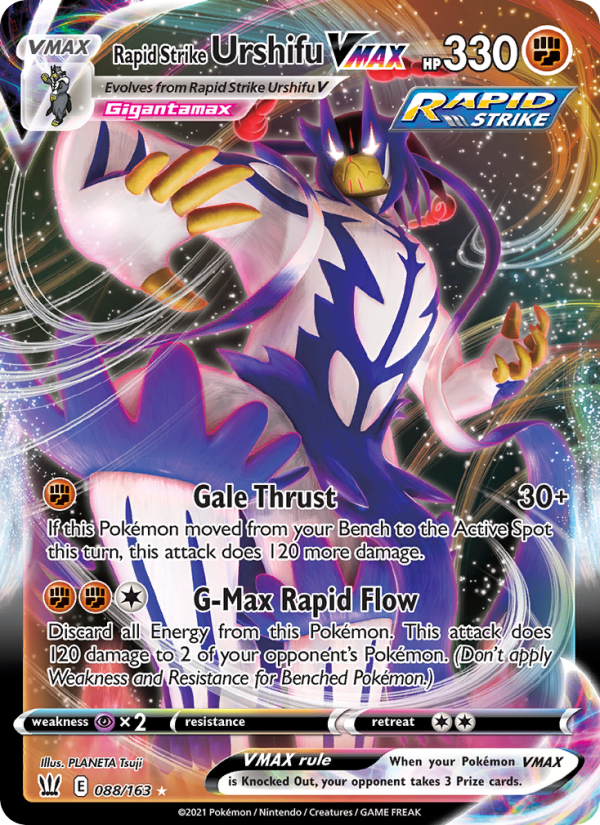Rapid Strike Urshifu VMAX - 88/163 - SWSH5: Battle Styles (Holo Rare VMAX) — SWSH05: Battle Styles