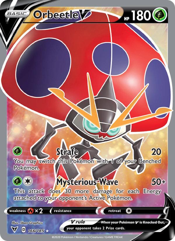 Orbeetle V - 166/185 - SWSH4: Vivid Voltage (Ultra Rare) — SWSH04: Vivid Voltage