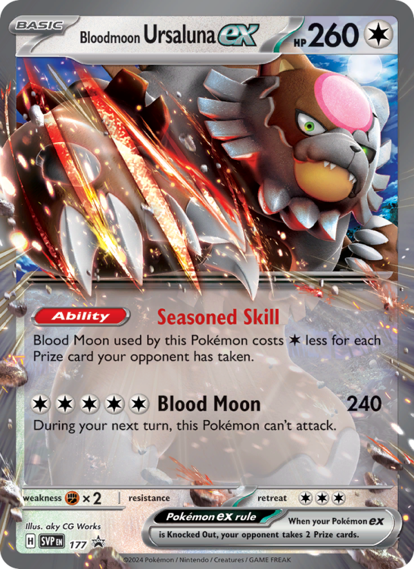 Bloodmoon Ursaluna ex - 177/0 - SVP: SVP Black Star Promos (None) — SV: Scarlet & Violet Promo Cards