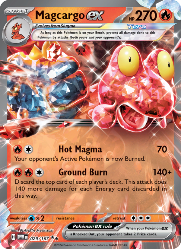 Magcargo ex - 029/167 - SV06: Twilight Masquerade (Double rare) — SV06: Twilight Masquerade