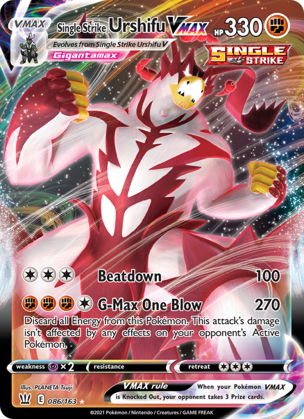 Single Strike Urshifu VMAX - 86/163 - SWSH5: Battle Styles (Holo Rare VMAX) — SWSH05: Battle Styles
