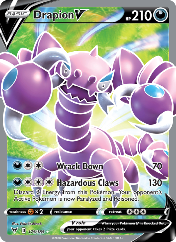 Drapion V - 175/185 - SWSH4: Vivid Voltage (Ultra Rare) — SWSH04: Vivid Voltage