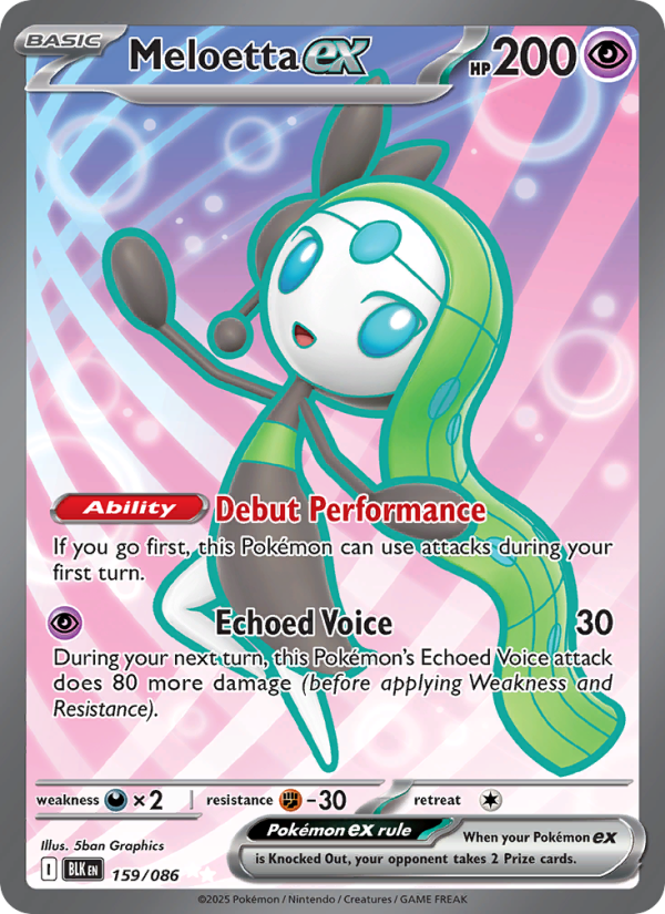 Meloetta ex - 159/86 - SV10.5B: Black Bolt (Ultra Rare) — SV: Black Bolt