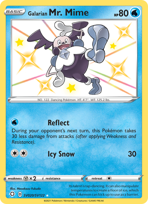 Galarian Mr. Mime - SV020/72 - SWSH4.5: Shining Fates (Shiny rare) — Shining Fates
