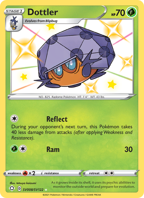 Dottler - SV008/72 - SWSH4.5: Shining Fates (Shiny rare) — SV: Paldean Fates