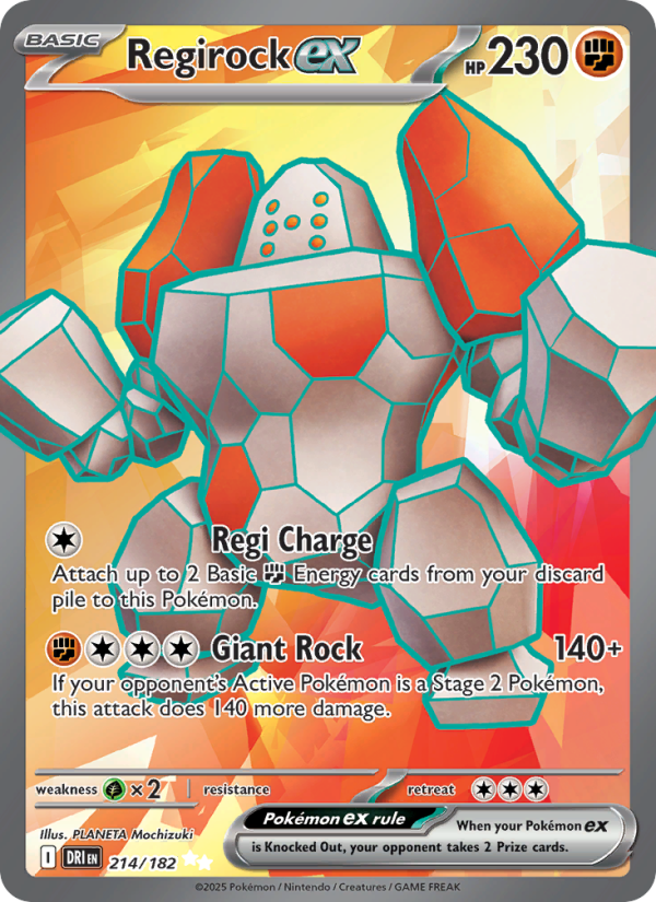 Regirock ex - 214/182 - SV10: Destined Rivals (Ultra Rare) — SV10: Destined Rivals