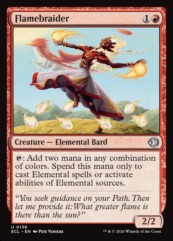 Flamebraider - 139 (uncommon) — ROJO